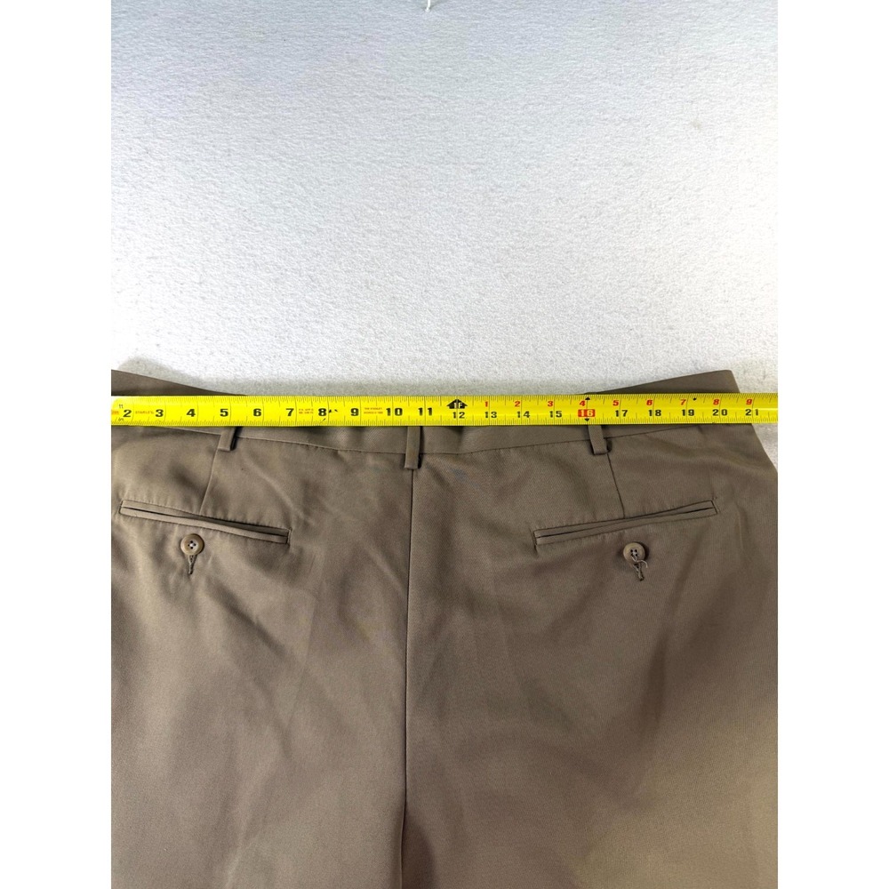 Perry Ellis Portfolio Dress Pants Mens 42/30 Brown Low Waist Office Business - Picture 15 of 16